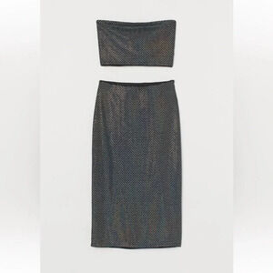 H&M Sparkle Tube Skirt Set size xs